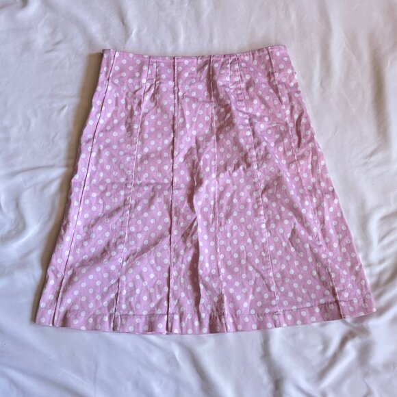 Like New Super cute pink w/ white polka dots women's Medium a-line skirt by Gap - Picture 1 of 3